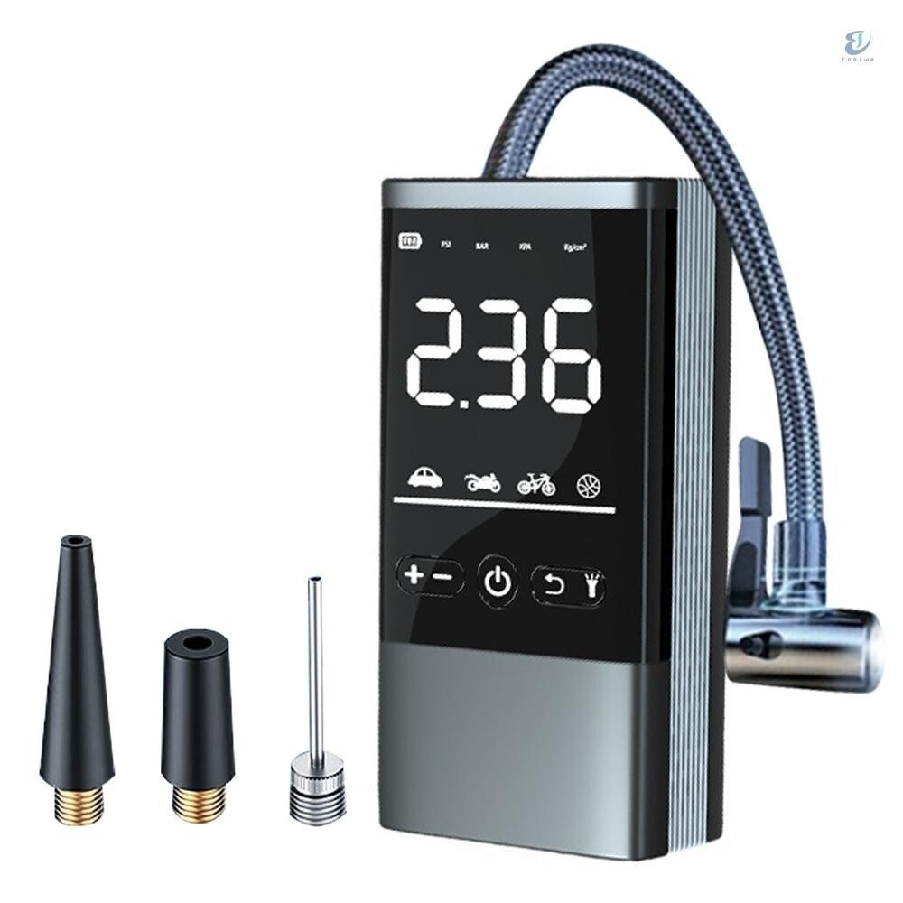 Multifunctional Car Tire Pump USB Rechargeable Digital Display Air Pump Tire Inflator Portable Air C