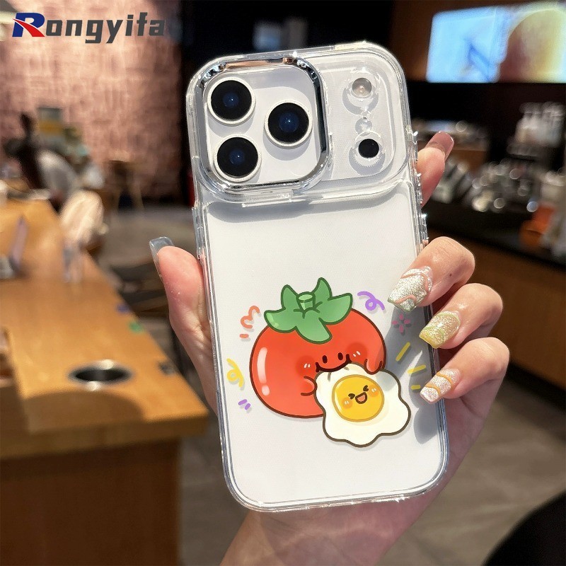 ไข่มะเขือเทศการ์ตูนน่ารักเคสโทรศัพท์สําหรับRealme GT 7 5 Pro 3 Neo 7X 7 6 5 SE 240W V70 V60 V60S V23