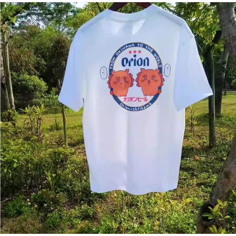 เสื้อยืดคอกลม Okinawa Chikawa Leo ออกแบบการ์ตูนสำหรับทั้งชายและหญิง