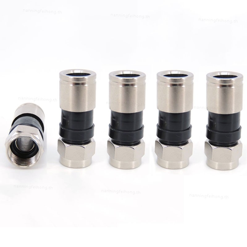 RG6 F ประเภทการบีบอัดปลั๊กซีล Snap สําหรับอะแดปเตอร์ Sky Satellite Virgin TH11L4