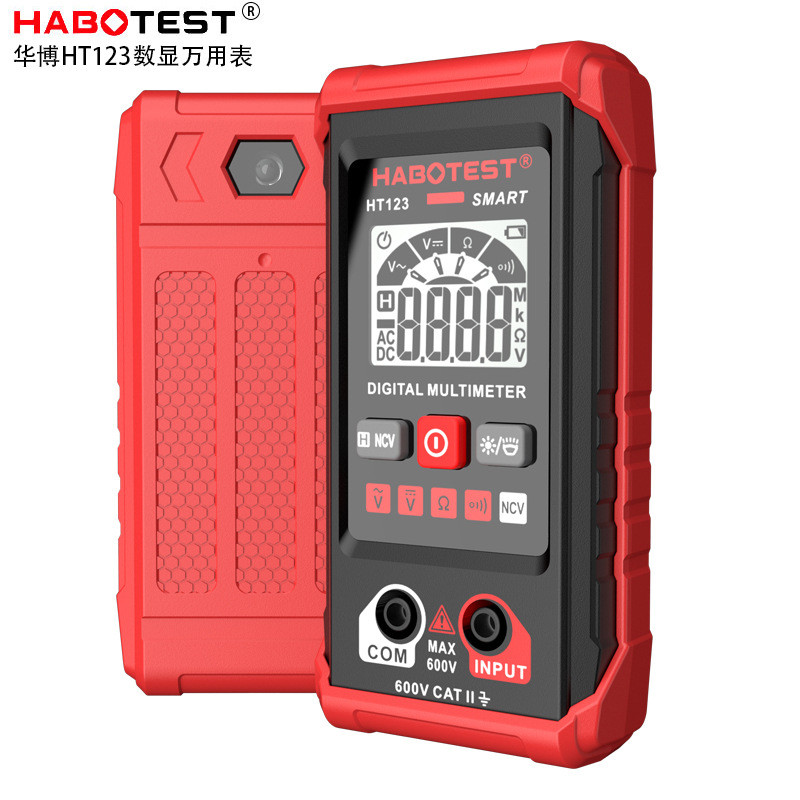 HABOTEST HABOTEST HT123 มัลติมิเตอร์แบบจอแสดงผลดิจิตอลความแม่นยําสูง Mini Meter เครื่องวัดช่างไฟฟ้าอ