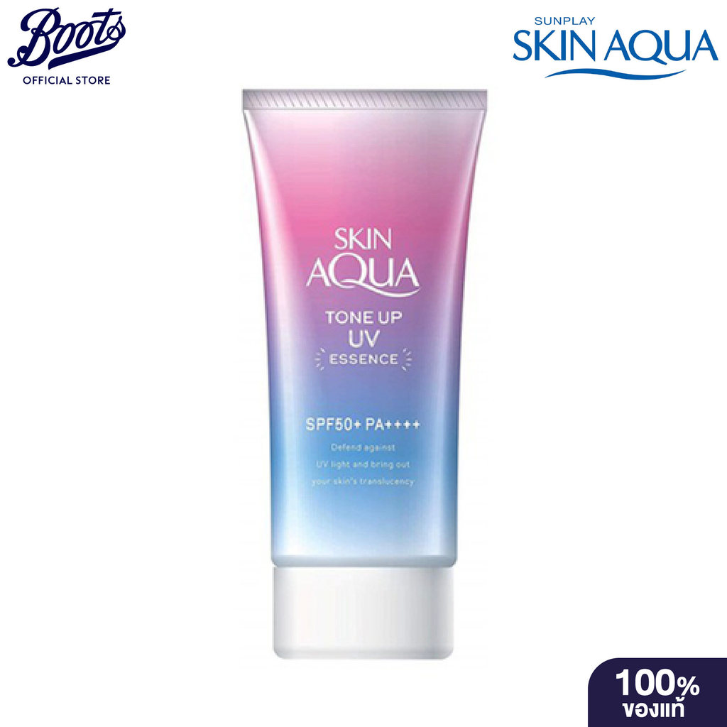Sunplay Skin Aqua Tone Up UV Essence SPF50+ PA+++ 80g  ซันเพลย์ กันแดด ครีมกันแดด