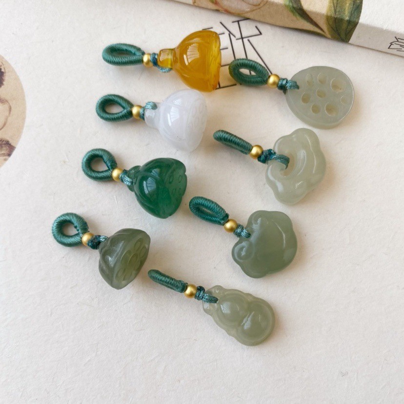 จี้หยกสีขาวขนาดเล็กและสร้อยข้อมือฟักทองธรรมชาติ zj06