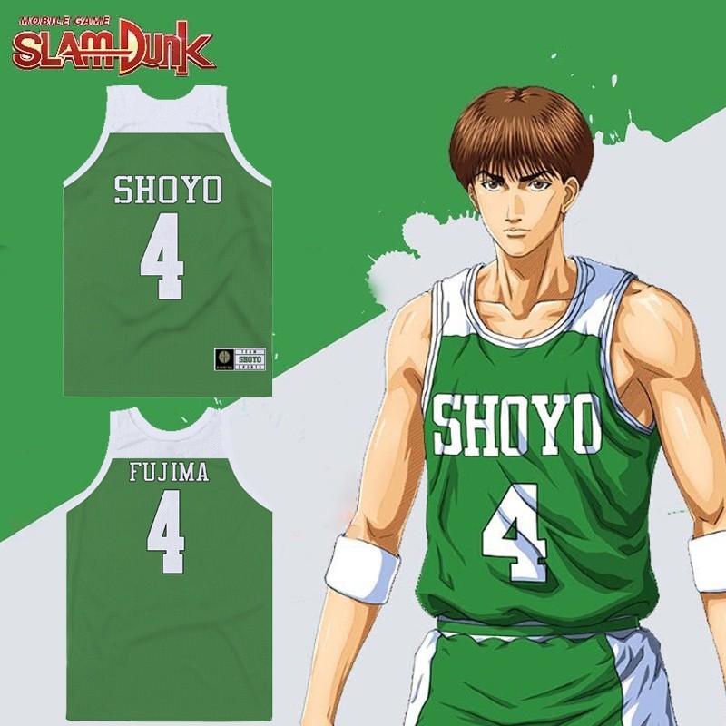 YA2 Slam Dunk Shoyo High School No.4 Fujima Kenji คอสเพลย์เสื้อกั๊ก SD เสื้อบาสเก็ตบอล