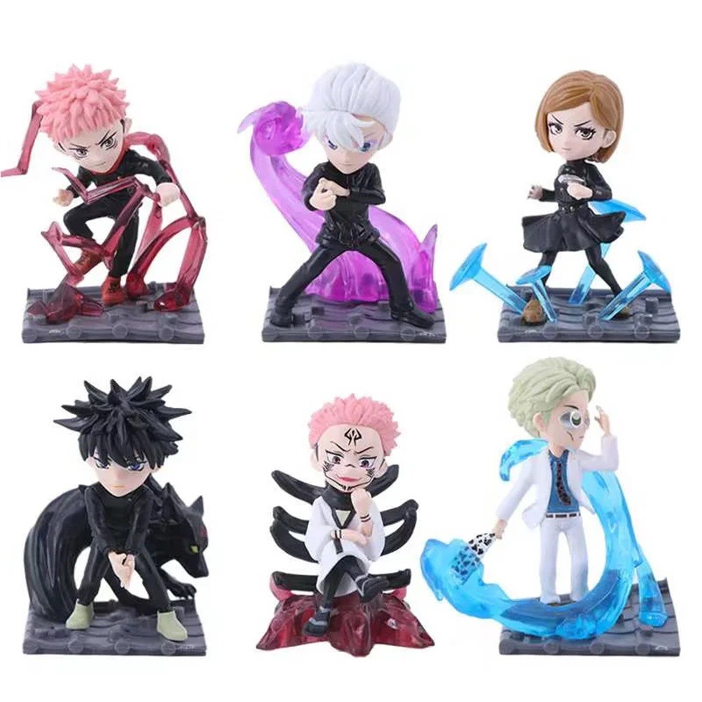 UJTSU KAISEN Chibi Style 6-Pack Figure Set - YUJI ITADORI, SATORU GOJO, MEGUMI FUCHIGURO, RYME SUKUN