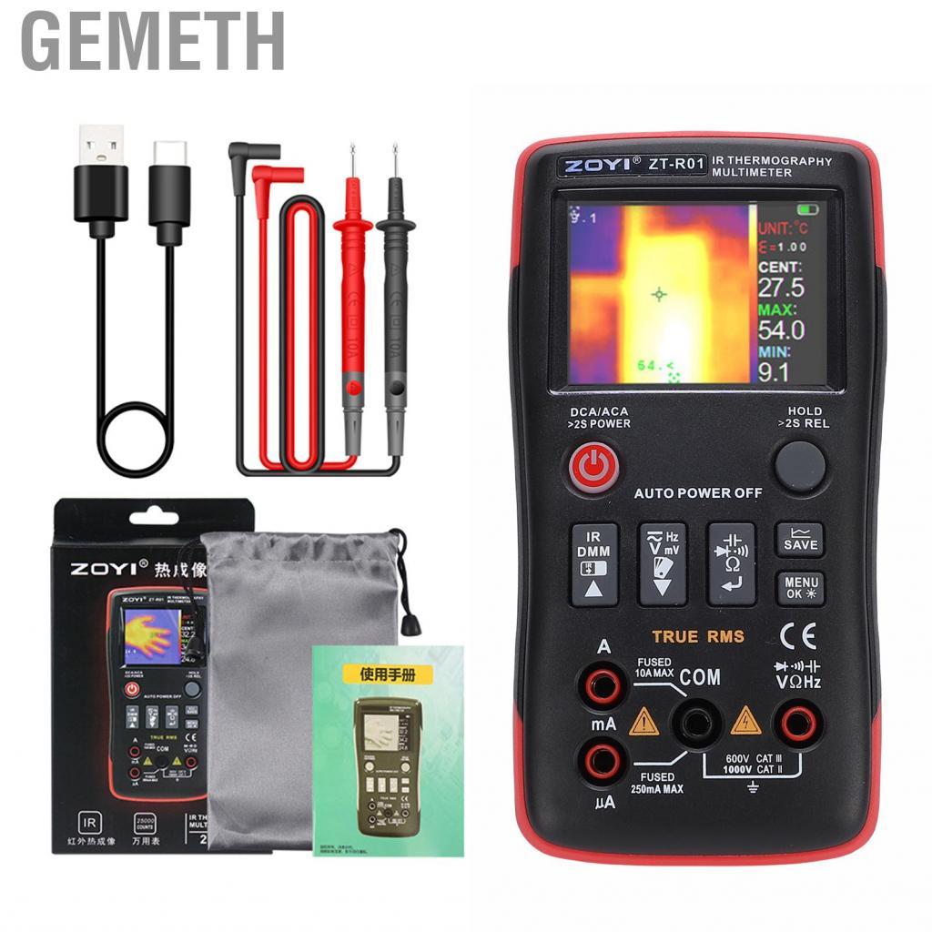Gemeth Gemei-TH ZT-R01 2-in-1 มัลติมิเตอร์ถ่ายภาพความร้อนดิจิตอลระดับมืออาชีพพร้อมกล้อง IR 32x32 ควา