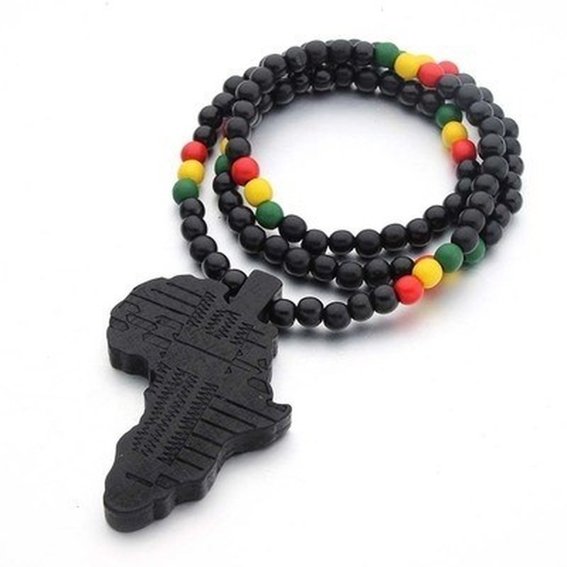 AfricA mAp ไม้ necklAce ไม้ pendAnt ของขวัญสําหรับผู้ชายผู้หญิง