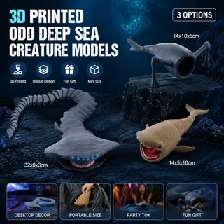 โมเดลของเล่น action figure Sea Monster ของเล่นสัตว์ทะเล PVC ดีเทลลายผิวชัด เหมาะกับคอลเลกชัน ตู้โชว์ และของขวัญ