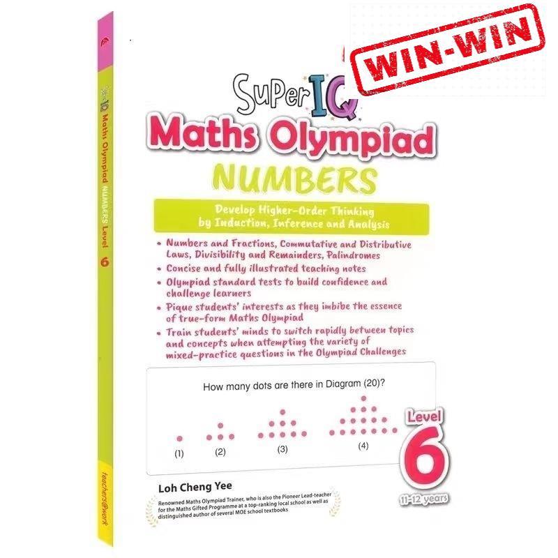 VV888Super IQ Maths Olympiad Numbers ระดับ 6 หนังสือตําราเด็กนักเรียนชั้นประถมศึกษา