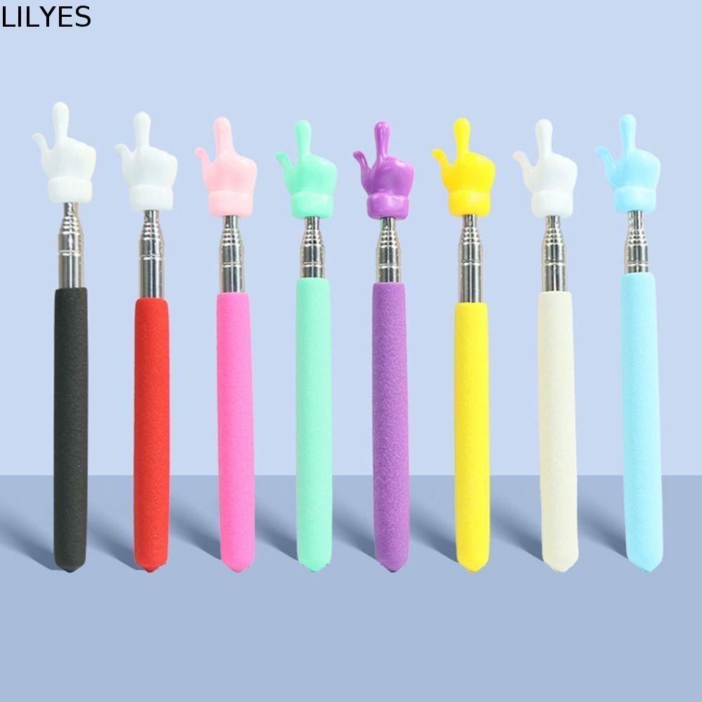 LILYES สอน Stick Reading Sticks Professional Office Teaching Aids กระดานสีขาวคุณภาพสูง 8 สี School Finger Reading Guide