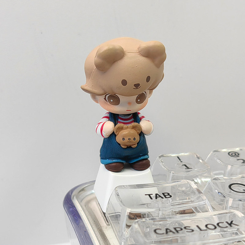 Dimoo Keycap น่ารัก Grain Erchuang ดัดแปลงตุ๊กตาคีย์บอร์ดเครื่องประดับสามมิติ DIY Handmade Keyboardcap เครื่องประดับเดสก์ท็อปที่กําหนดเอง Uni