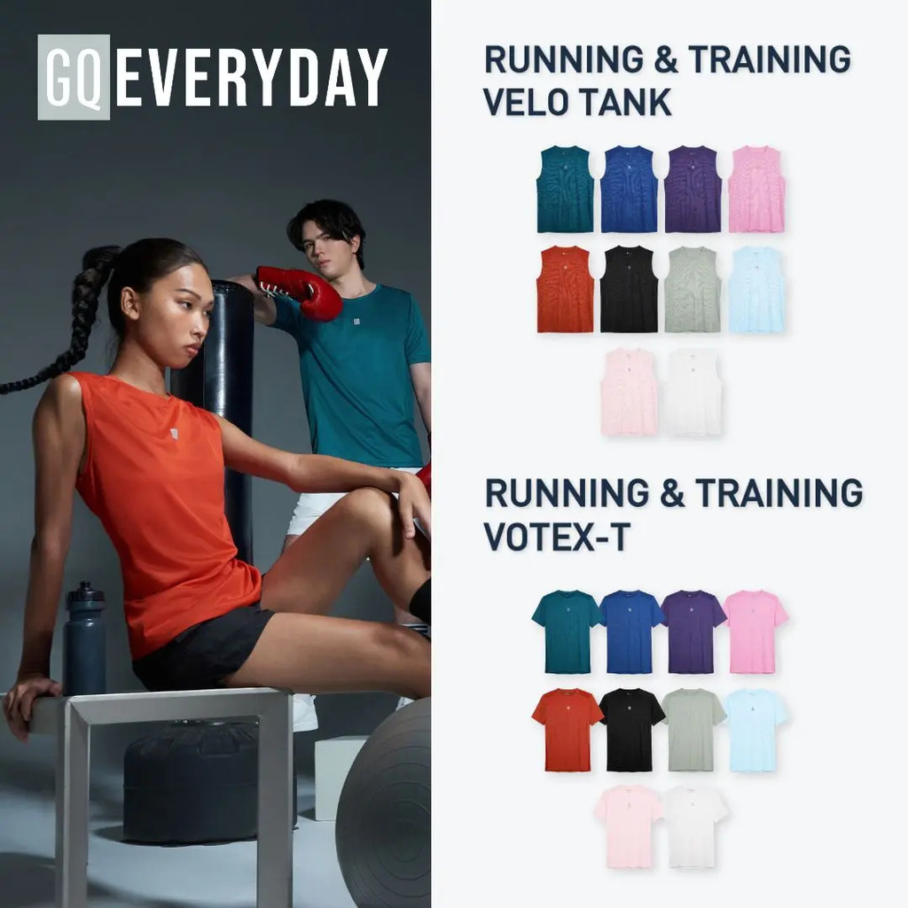 GQ Everyday Running & Training - Velo Tank & Votex-T : เสื้อวิ่งออกกำลังกาย เคลื่อนไหวสะดวก แฟชั่นกี