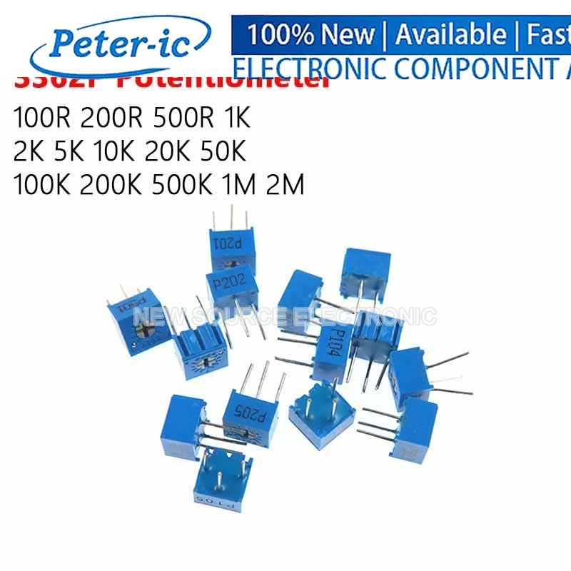 (10 ชิ้น) 3362P Potentiometer 100R 200R 500R 1K 2K 5K 10K 20K 50K 100K 200K 500K 1M 2M Ohm Resistance