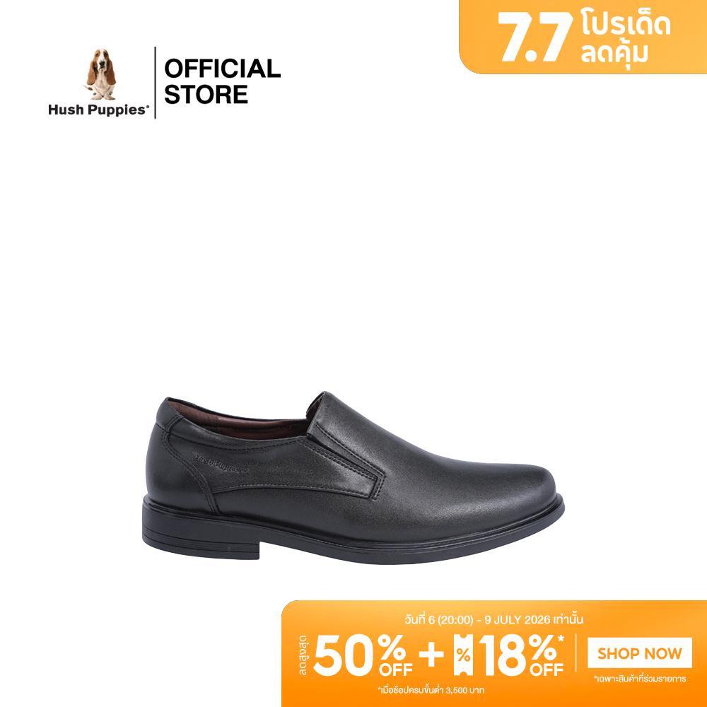 Hush Puppies รองเท้าผู้ชาย รุ่น HP 8HDFPP065A - สีดำ (รองเท้าทางการหนังสังเคราะห์ แบบสวม)