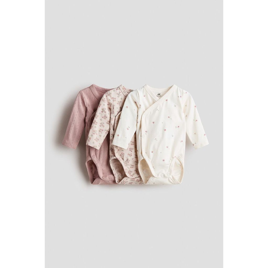 H&M(เอชแอนด์เอ็ม) ชุดบอดี้สูทแบบ 3 ชิ้นที่มีดีไซน์ Wrapover เด็กทารก 1178919_23