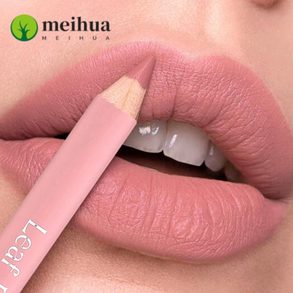 MEIHUA ลิปสติกดินสอ, Plumping Long Lasting Matte Lipliner Pencil, กันน้ํา Moisturising Lipliner ปากก