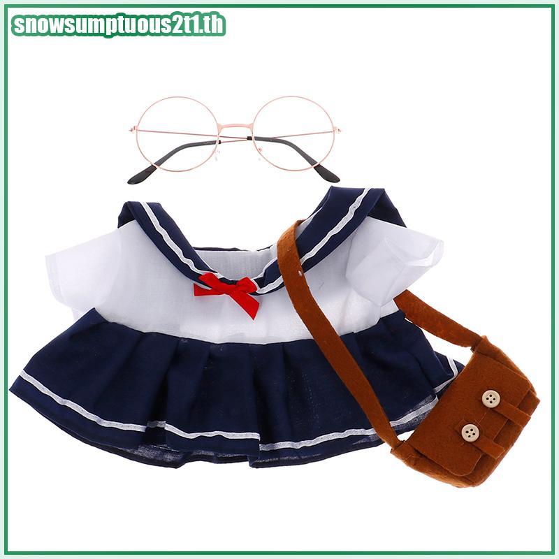 [ใหม่] 1PC Doll Clothes Dress Glasses Bags for 30cm Du Plush Dolls Accessories [TH]