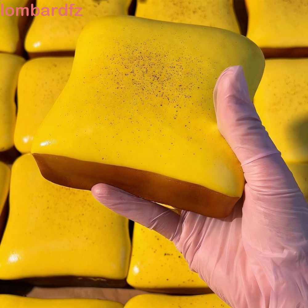 LOMBARD ครีม Toast Squeeze ของเล่น, จําลอง TPR ครีม Toast Pinch ของเล่น, ที่น่าสนใจ 3D นุ่มการ์ตูน Fidget ของเล่นเด็ก Tricky ตุ๊กตา