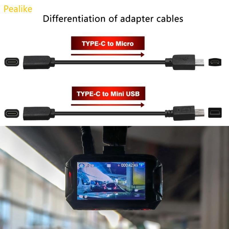Pealike USB C รถชุด Hardwire 12V ถึง 24V ถึง 5V อะแดปเตอร์สําหรับแดชบอร์ดกล้องนําทางกล้อง 12V24V T