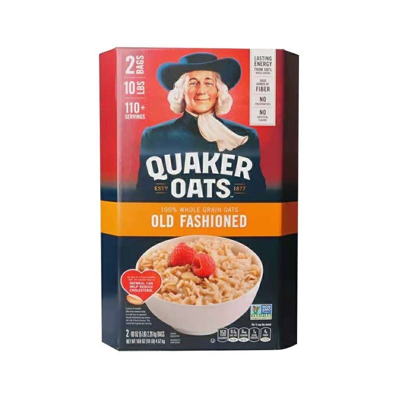 American Quaker Quaker ข้าวโอ๊ตอาหารเช้ารสดั้งเดิมนําเข้าดั้งเดิมปลอดอ้อย 4.52กก.#美国桂格Quaker原装进口传统无蔗
