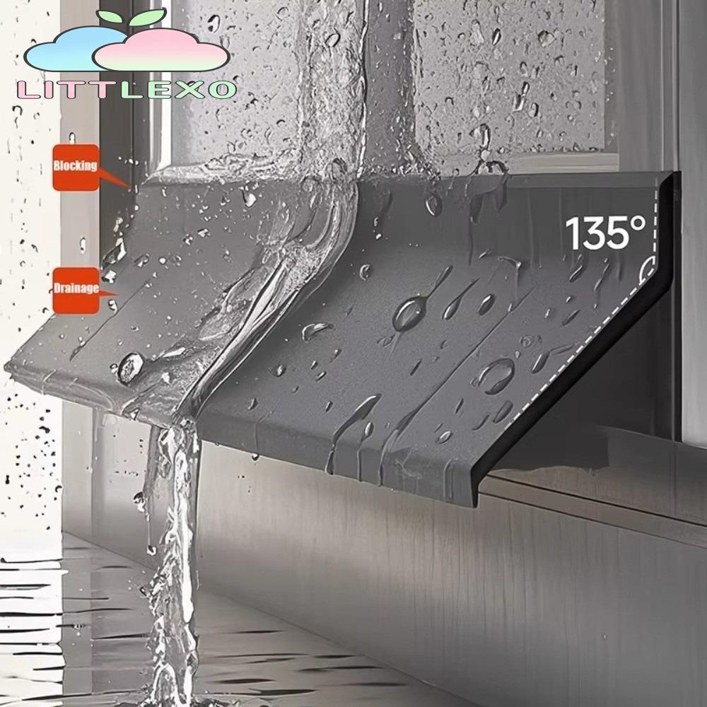 LITTLEX แผ่นกั้นกันน้ํา, ฟังก์ชั่นซีลยางหน้าต่าง Water Blocking Bar, ขอบหน้าต่างทนทานกันน้ํา Ainproof Water Backflow Water Deflector หน้าต่างบ้าน