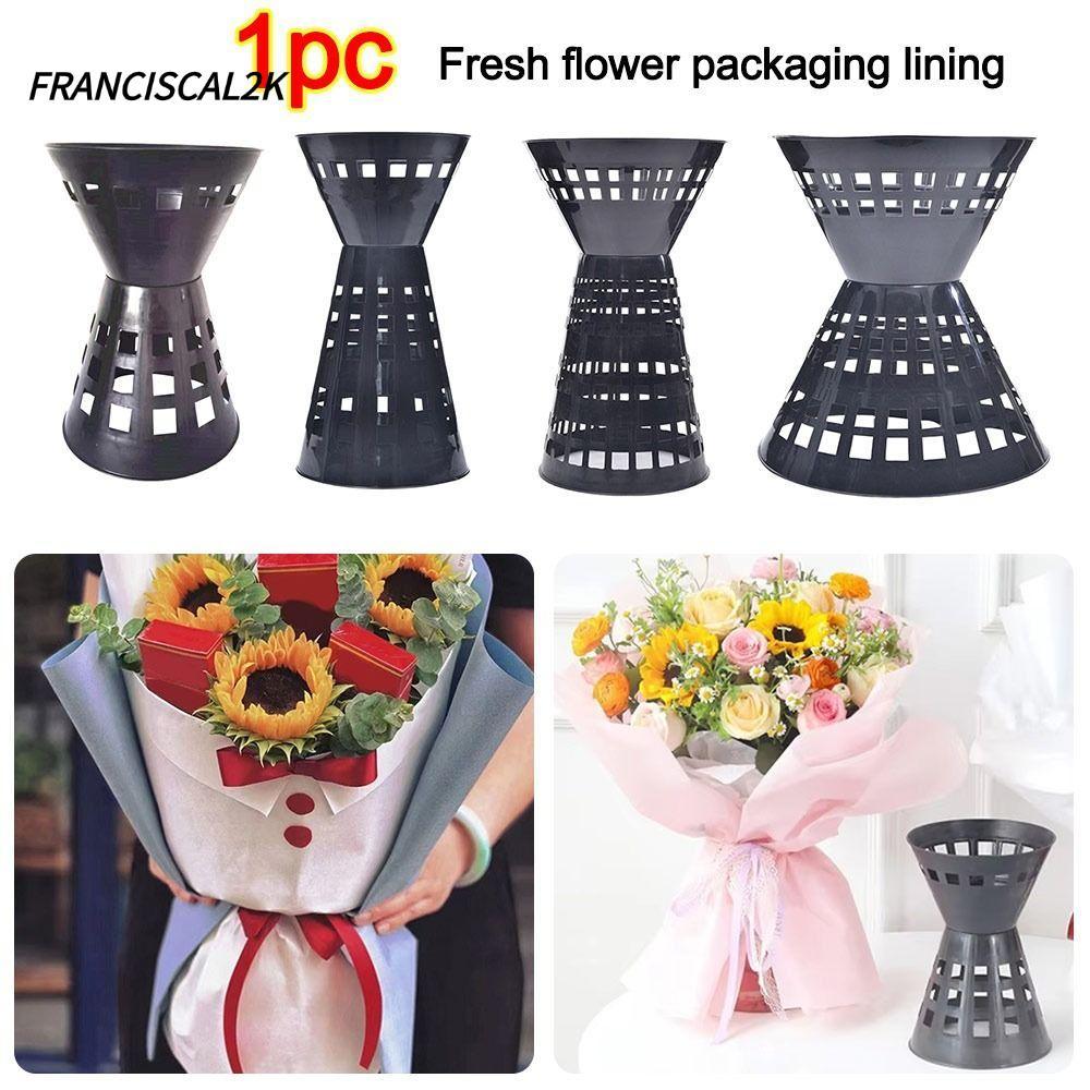 FRANCISCAL2K บรรจุภัณฑ์ดอกไม้, ฐานช่อพลาสติกด่วน, อุปกรณ์ดอกไม้ DIY แบบพกพาห่อฐานดอกไม้วันแม่