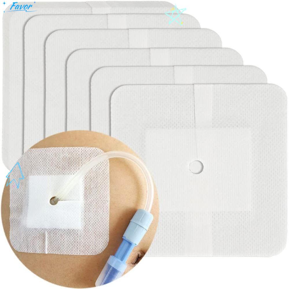 FAVOR 10pcs Feeding Tube Pad, Peritoneal ฟอกไตอุปกรณ์เสริม Chest Catheter Cover, Replacement Gtube อ