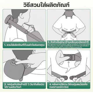 🇹🇭ส่งจากไทย🇹🇭 ไร้สายเครื่องนวดคอและไหล่ไฟฟ้า พร้อมความร้อน หมอนนวดสำหรับคอ เอว ขา และทั่วร่างกาย ตัว 3ระดับความแรง