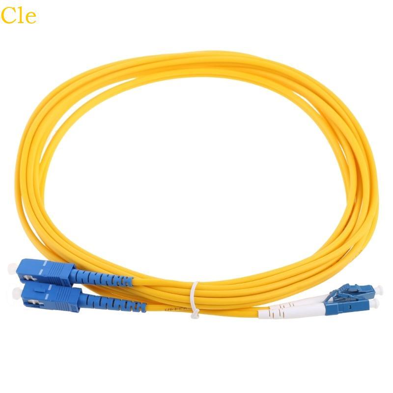 สายจัมเปอร์ Cle Duplex Singlemode LC-SC LC ถึง SC Duplex เส้นใยออปติคัลโหมดเดียว