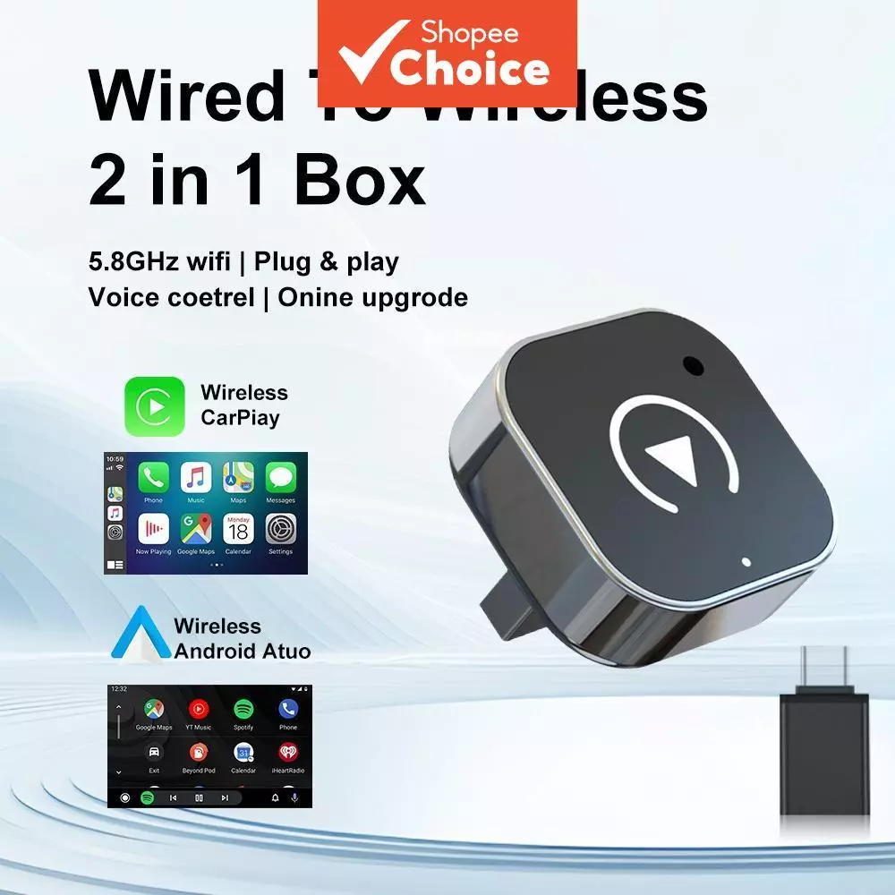 อะแดปเตอร์ CarPlay ไร้สายใหม่การเชื่อมต่ออัตโนมัติอย่างรวดเร็ว Universal Premium Mini Box Plug And Play