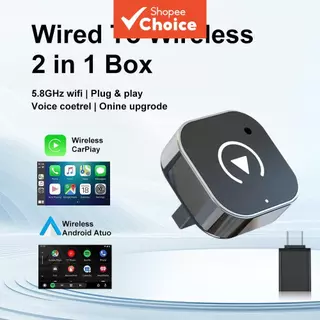 อะแดปเตอร์ CarPlay ไร้สายใหม่การเชื่อมต่ออัตโนมัติอย่างรวดเร็ว Universal Premium Mini Box Plug And Play