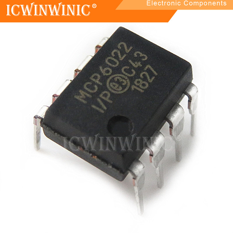 5 ชิ้น MCP6022-I/P MCP6022 DIP-8 ส่วนประกอบอิเล็กทรอนิกส์