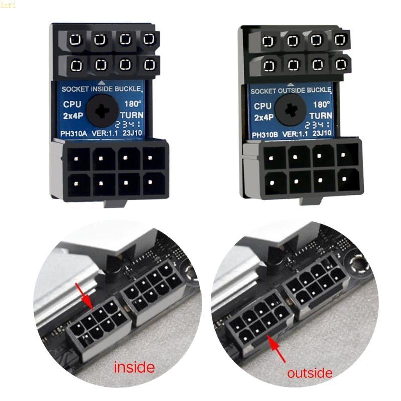 Infi เมนบอร์ด CPU 8PIN Power Steering Connector 8-Pin 180 องศาอะแดปเตอร์เชื่อมต่อ