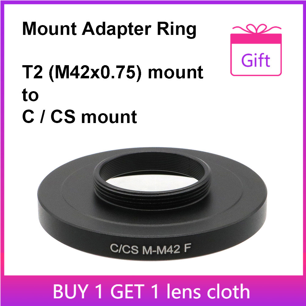 M42 (T2) - C/CS สําหรับ M42 x 0.75 (T2) mount - C / CS Mount Adapter แหวน M42-C M42-CS สําหรับการถ่า