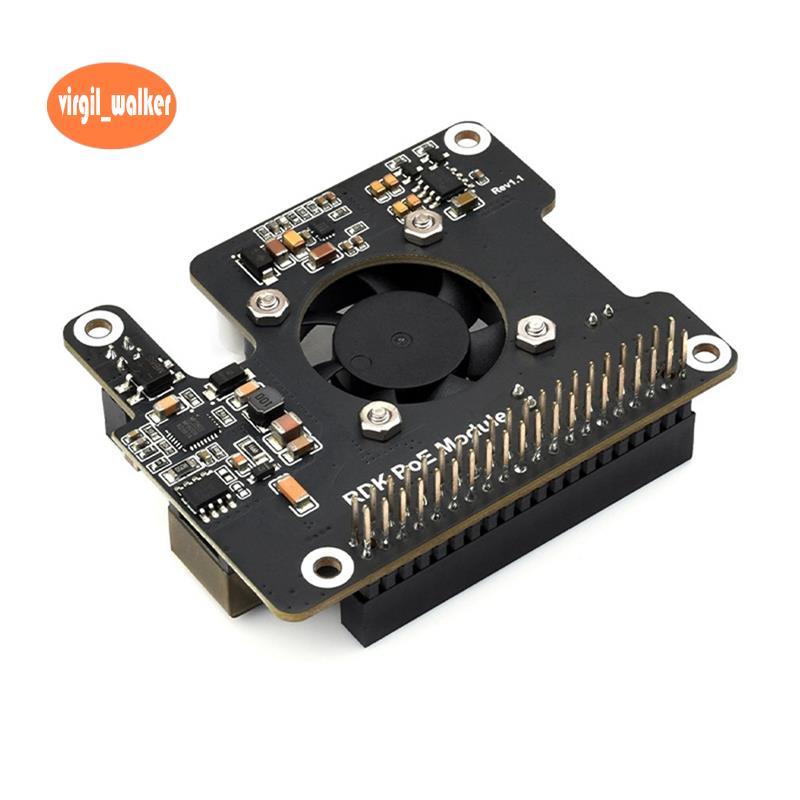 RDK X5 PoE โมดูล Power over Ethernet บอร์ดขยาย IEEE 802.3af/At Onboard พัดลมระบายความร้อนสําหรับ D-R