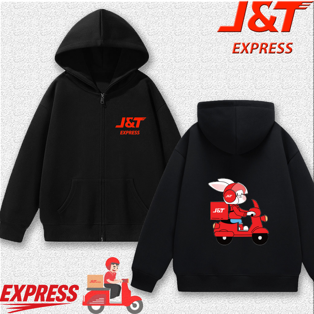 Hoodie M-3XL เสื้อคาร์ดิแกน/เสื้อฮู้ดมีฮู้ดลายกระต่าย สไตล์ จาก J&T Express Unisex