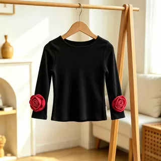 เสื้อแขนยาว แขนแต่งดอกสุดฮิต