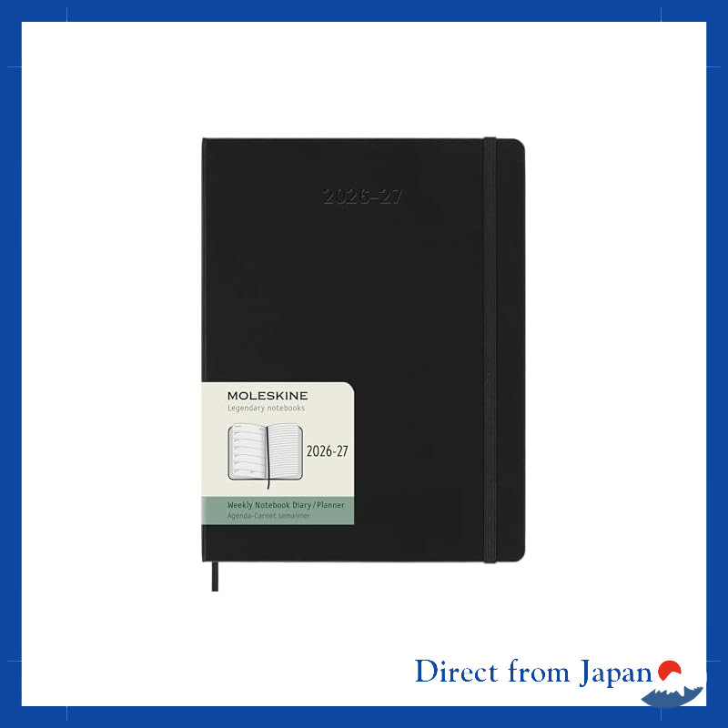 Moleskine 2026 Weekly Diary, 18-Month, Starts July, XL Size (19cm x 25cm), Hardcover, Black