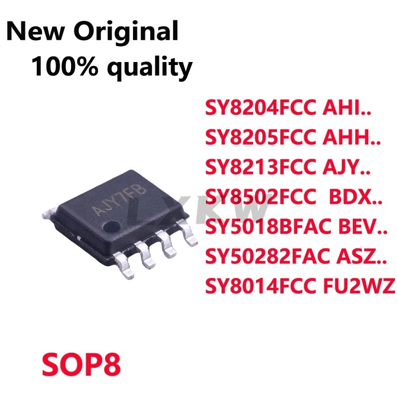 5 ชิ้น SY8204FCC AHI.. SY8205FCC AH.. SY8213FCC AJY.. SY8502FCC BDX.. SY50282FAC ASZ.. SY5018BFAC BE