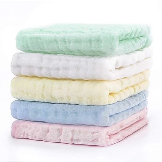 5ชิ้น ผ้าเช็ดหน้าเด็ก นุ่มพิเศษ ผ้าฝ้าย ผ้าเช็ดเด็ก ขนาด28x28cm