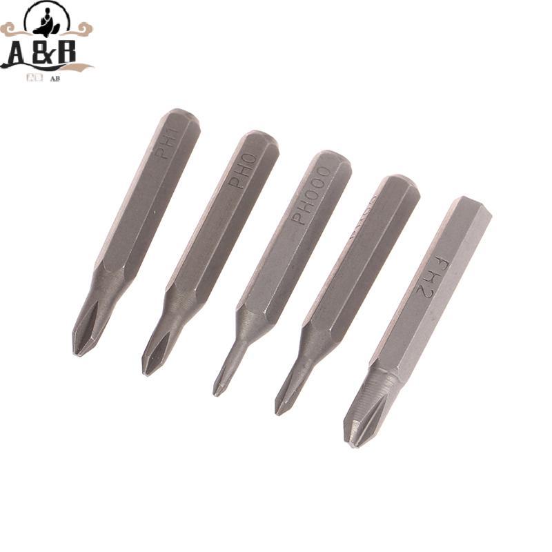 [A&B] 5 ชิ้น H428 มิลลิเมตรไขควงข้ามบิต PH0000 PH000 PH00 PH0 PH1 PH2 4 มิลลิเมตร Hex Shank ไขควงมือ