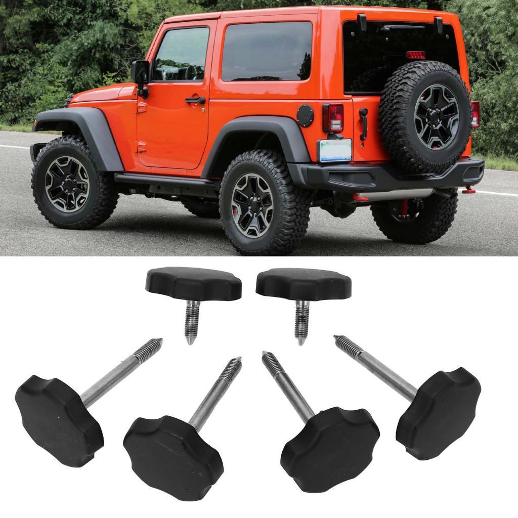 Lemendhk KIMISS 6PCs Soft Top Window Frame Knobs Pins JK 2007-2018 สําหรับ 55397132เอบี 55397130AA S