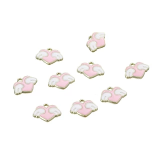 St.kunkka 10 ชิ้นจี้โลหะผสมปีกเล่นไพ่จี้ DIY สำหรับต่างหูพวงกุญแจเครื่องประดับ