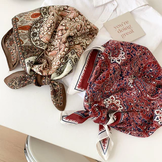 Retro High-End Square Scarf 2026 New Style Ladies All-Match Square Scarf