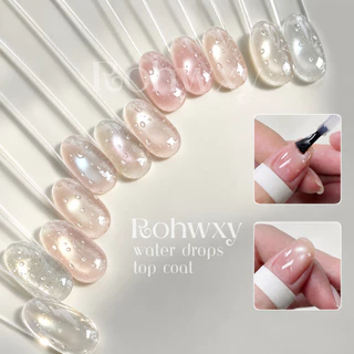 Rohwxy ท็อปโค้ทหยดน้ำ Water Drops Top Coat 01+02 ใช้เคลือบสีเจลหยดน้ำ ท็อปหยดน้ำ
