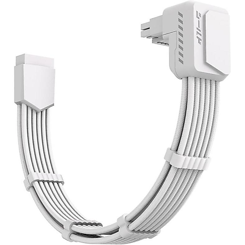 EZDIY-FAB SHIELD 90° 16AWG 12VHPWR สายต่อชายกับหญิง - STD สีขาว