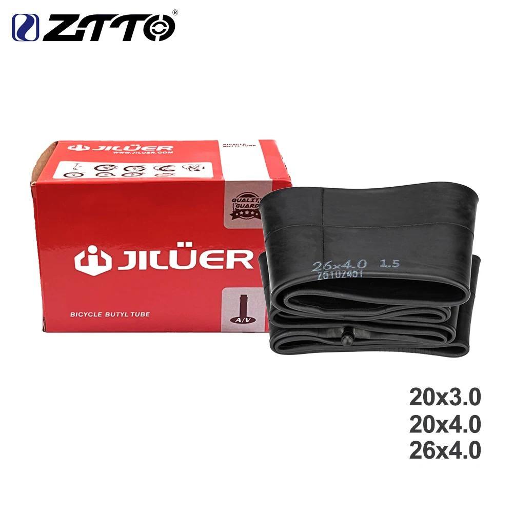 ZTZTTO 1pcs Fat Bicycle Tube 20x3.0 20x4.0 26x4.0 Bike Inner Tube For Snowmobiles Bicycles A/V Black