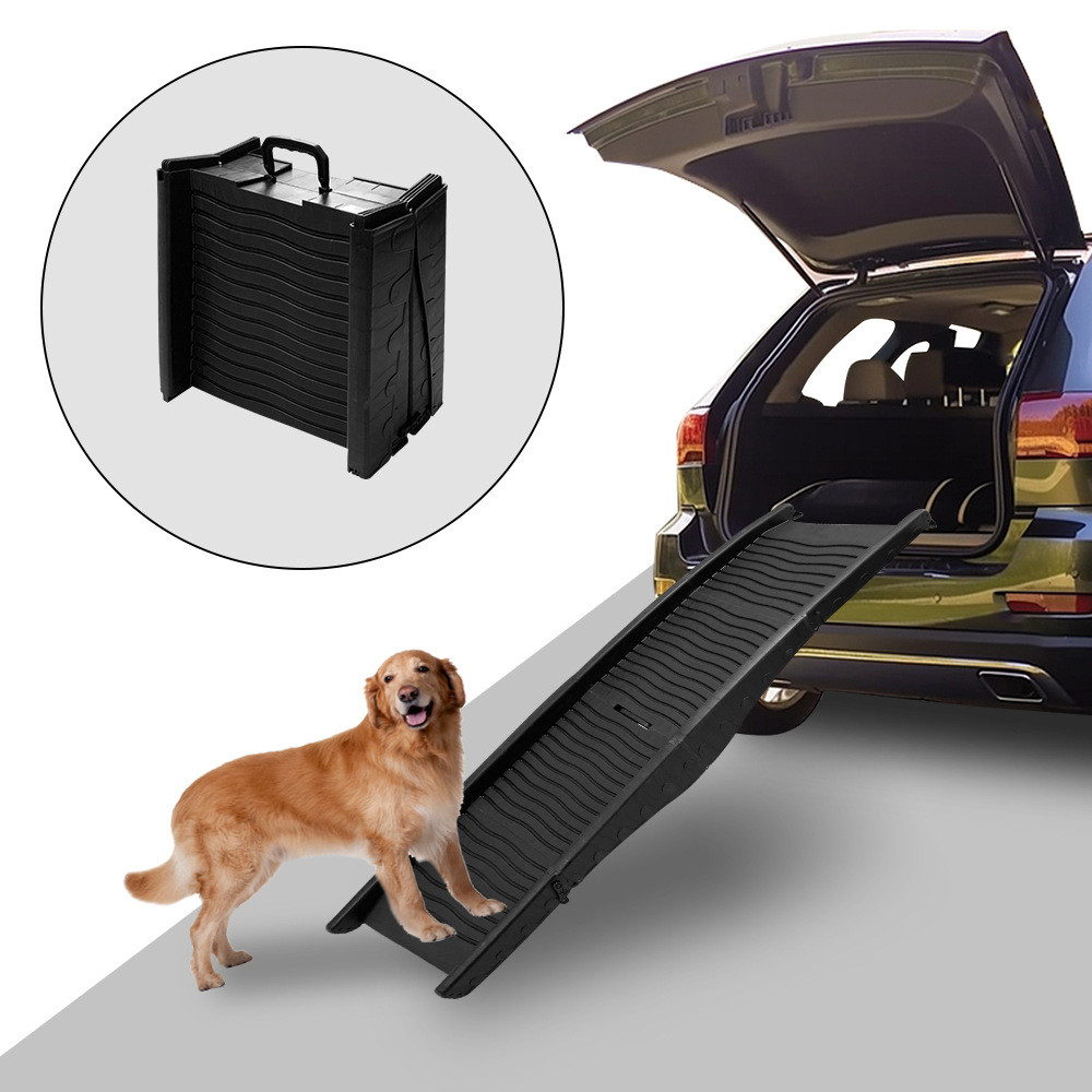Foldable pet ramp for elderly dogs, portable stairway for loading onto vehicles, anti-slip ladder