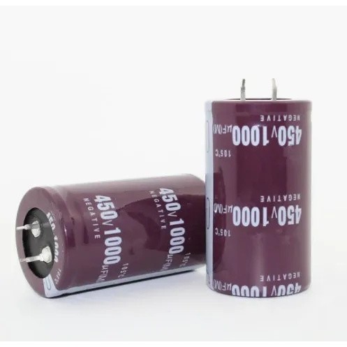 450V1000UF 1000UF 450V ตัวเก็บประจุอลูมิเนียมอิเล็กโทรลีติค 35x50 มม.