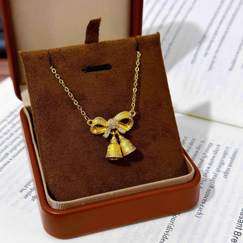Jindian Sand Gold Jewelry Snowflake Sweetheart Bell Pendant Running Princess Bow Lily of the Valley 